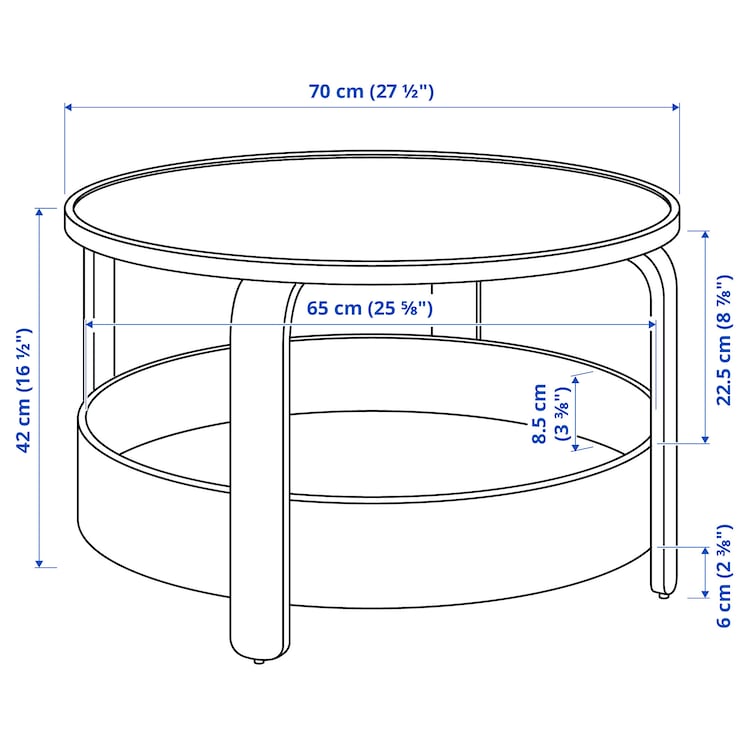 Coffee table, birch veneer - Image 4