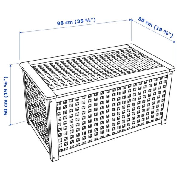Storage table, acacia - Image 3