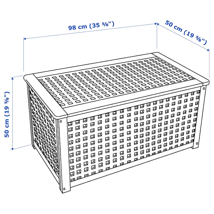 Storage table, acacia - Image 3