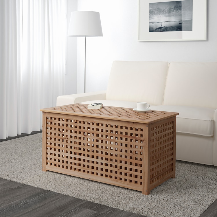 Storage table, acacia - Image 2