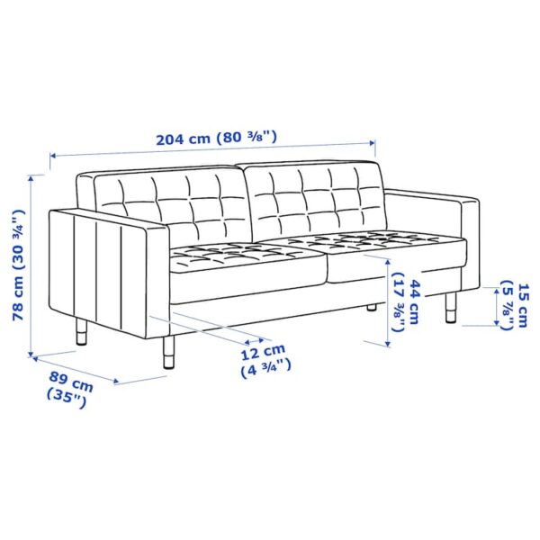 3-seat sofa, Gunnared light green/wood - Image 4