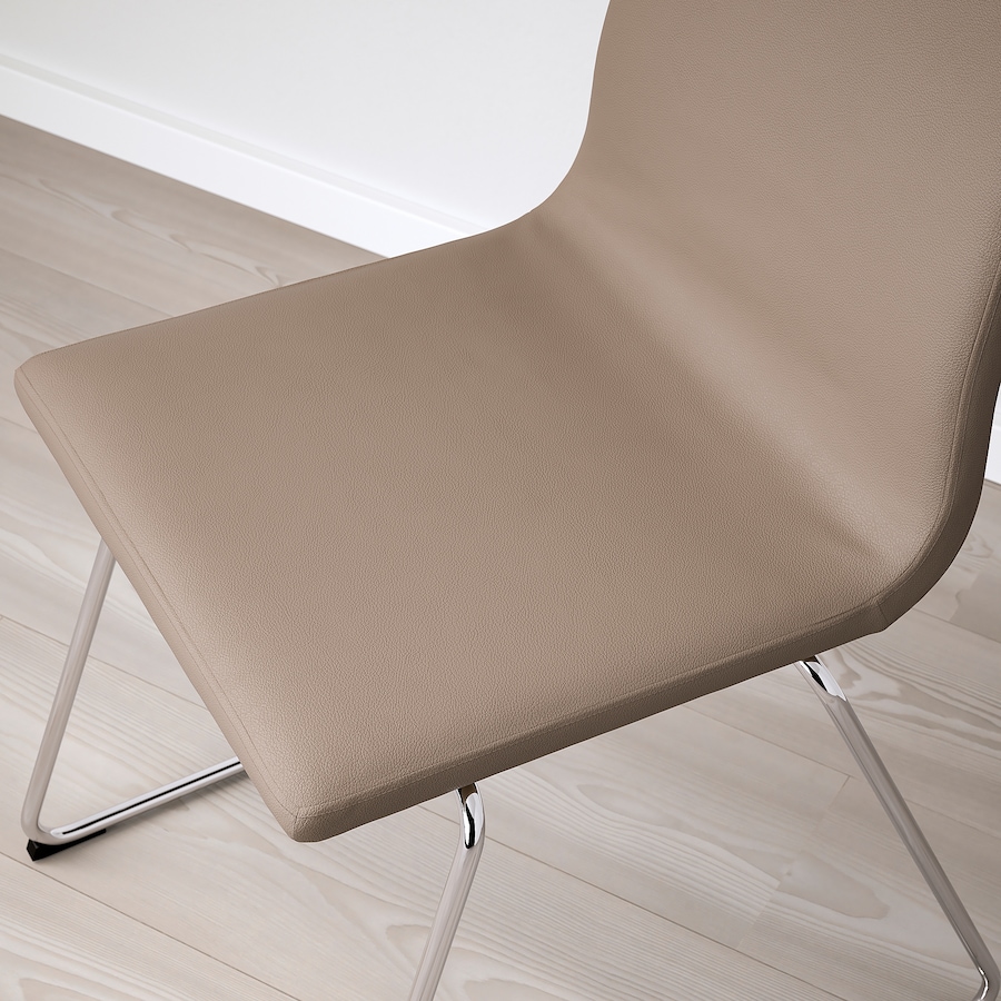Chair, chrome-plated/Grann beige - Image 3