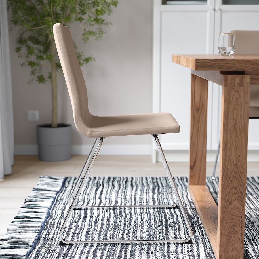 Chair, chrome-plated/Grann beige - Image 2
