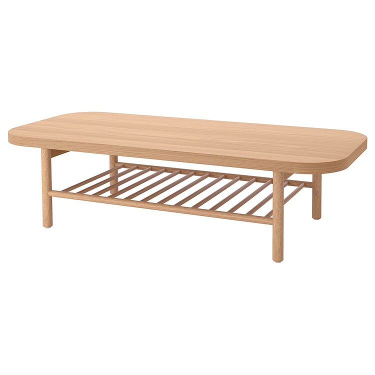 Coffee table, oak veneer, 140x60 cm