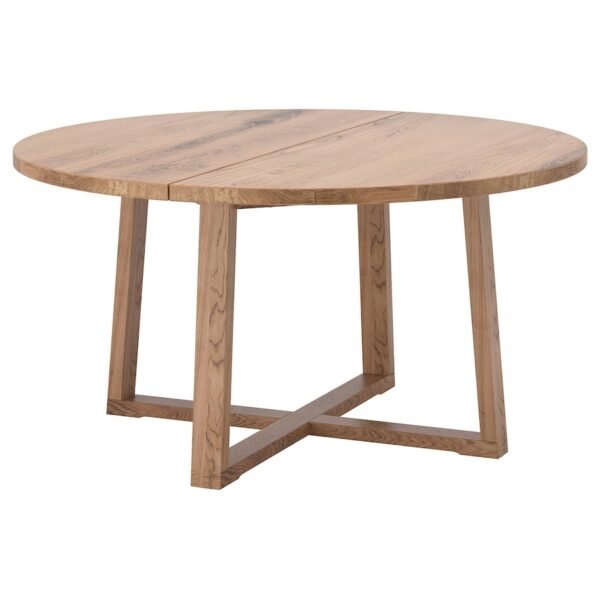 Table, oak veneer brown stained, 145 cm