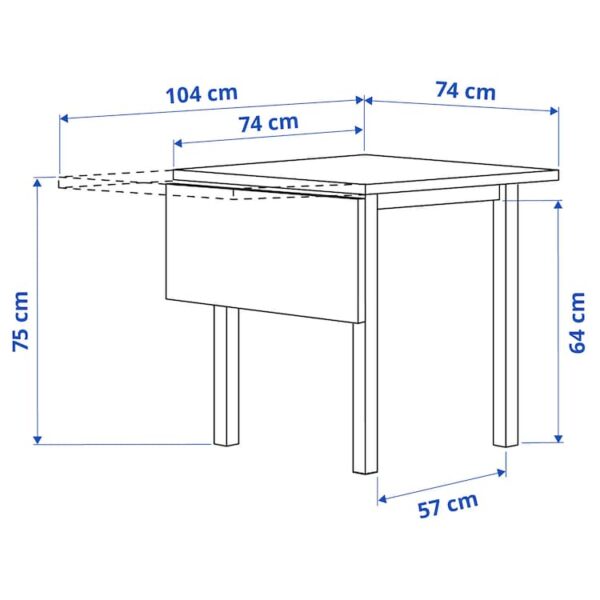 Drop-leaf table, black - Image 4