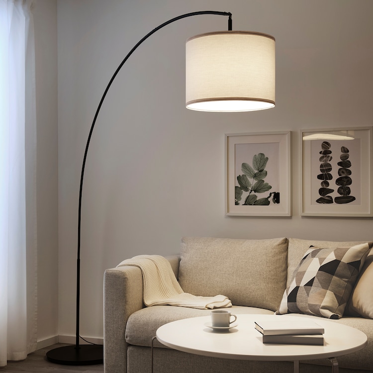Floor lamp base, arched, black - Image 2