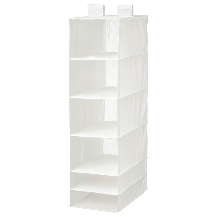 Storage with 6 compartments, white