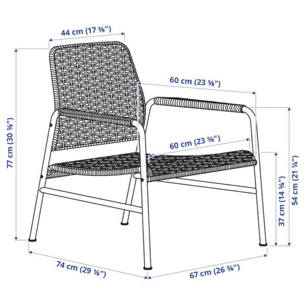 Armchair, rattan - Image 3