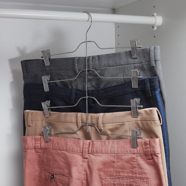 Trouser/skirt hanger with 4 tiers, chrome-plated - Image 2